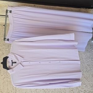 Eileen Fisher Lavander Pants Set, L, NWT 100% Silk